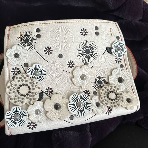 COACH Rogue 25 in Glovetanned Pebbled Leather with Wild Tea Rose Chalk - Picture 8 of 15